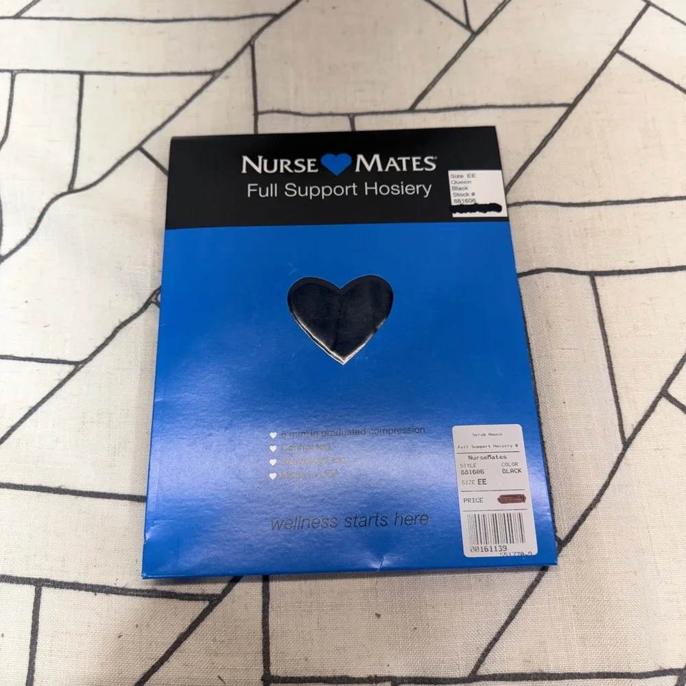 Nurse Mates Full Support Hosiery Size EE Black Compression Control Top 881606